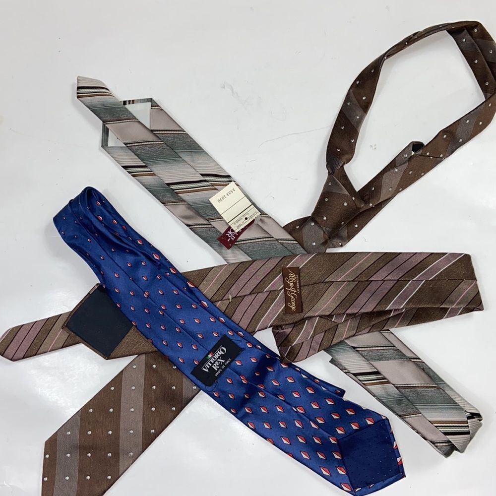 Vintage Mens Tie Set 4 - Picture 9 of 10